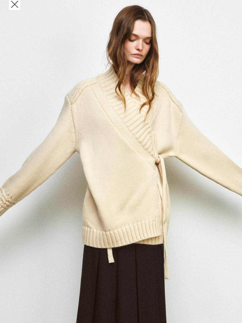 ZARA | KNIT KIMONO WRAP JACKET